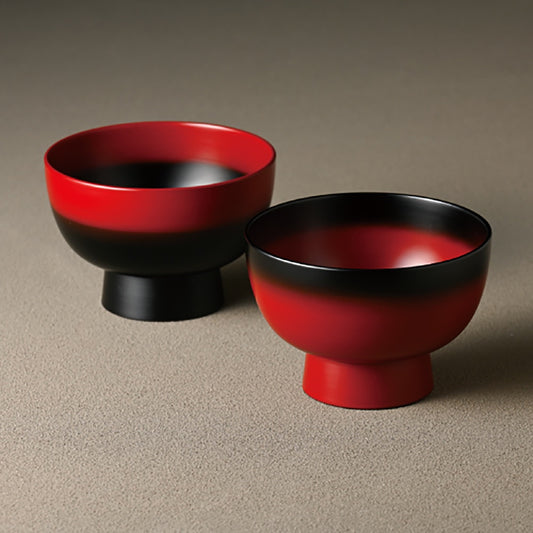 Kaze-ya style Hand-painted BOKASHI Pair Bowls (2pc set) [Direct from Japan]